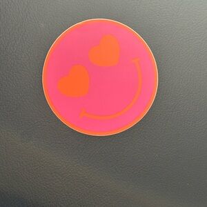 Large smiley face sticker